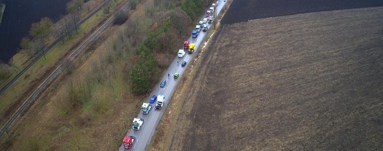 Превозвачи от цяла Североизточна България се събраха на протест край Кардам (ВИДЕО)